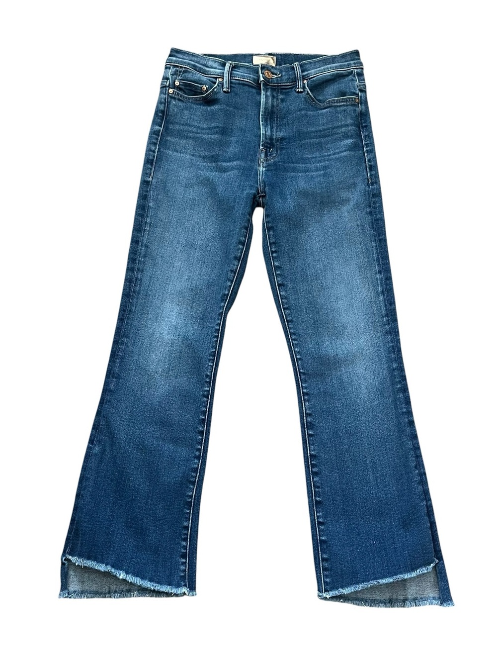 MOTHER The Insider Crop Step Fray Home Movies Jeans 27 High Rise Bootcut